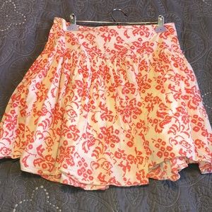 Gap coral and off white skirt